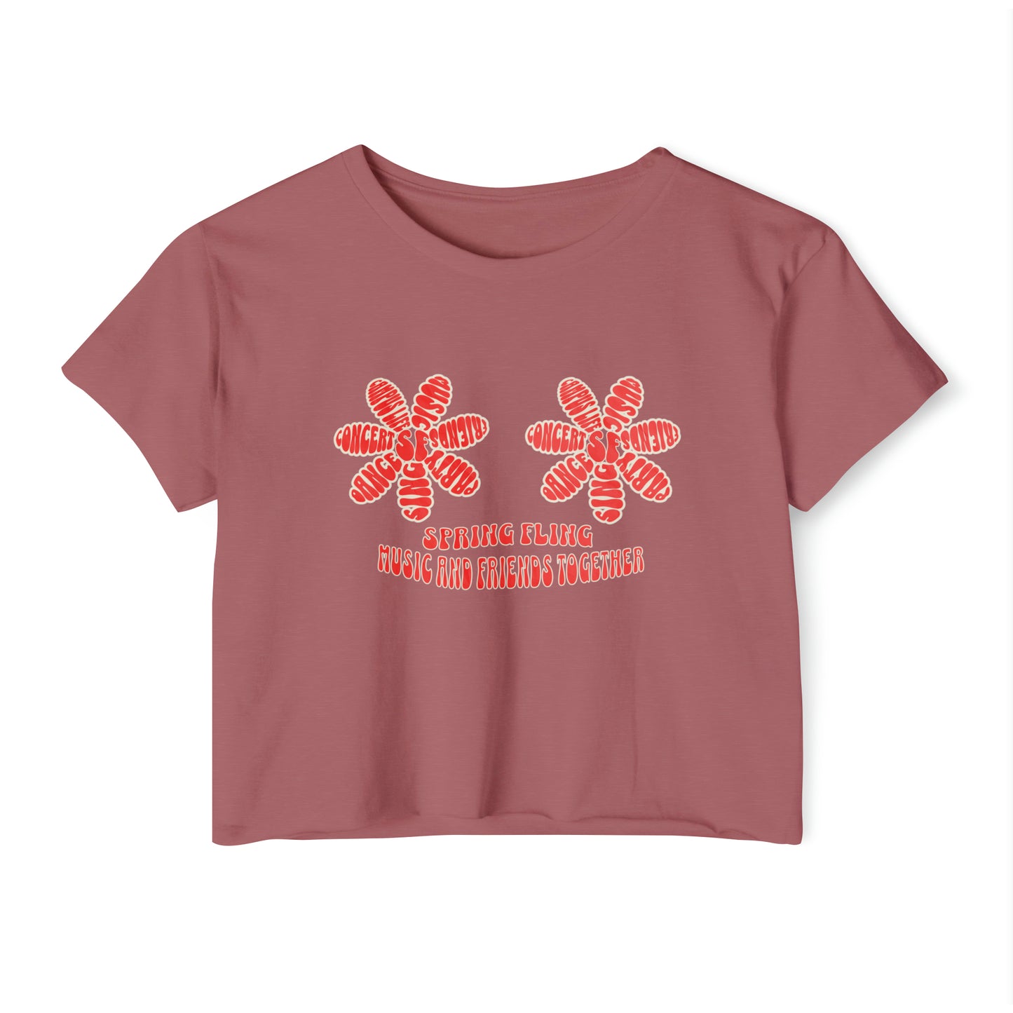 Spring Fling Music and Friends Crop Tee