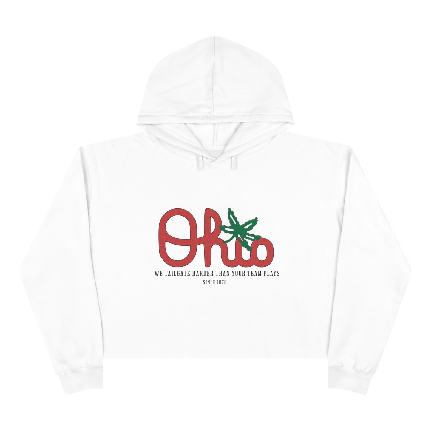 Ohio Script Tailgate Crop Hoodie