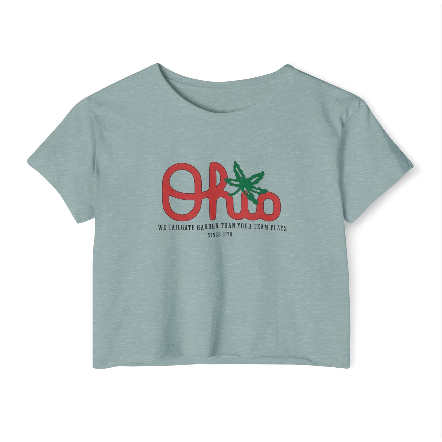 Buckeye Tailgating Crop Tee