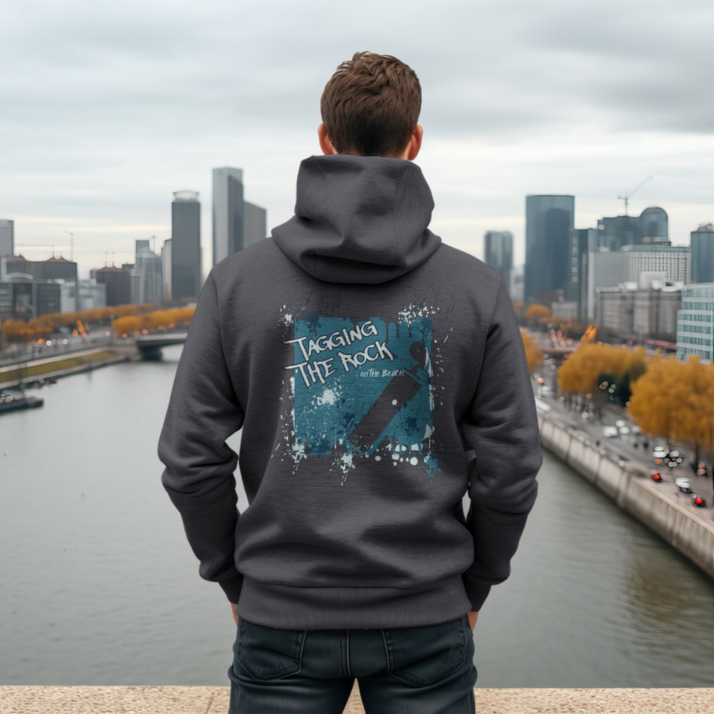 BOSTON UNIVERSITY BU TAGGING THE ROCK TAG THE ROCK HOODIE SWEATSHIRT 