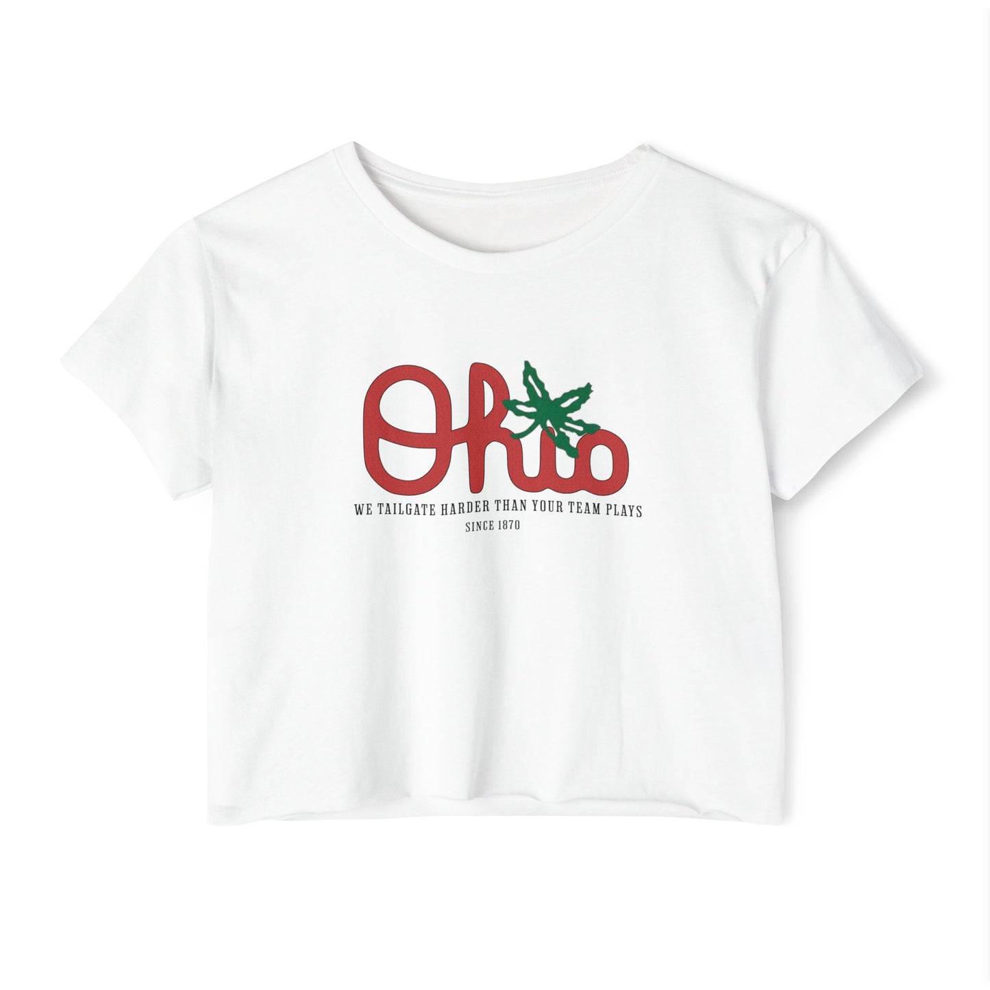 Buckeye Tailgating Crop Tee